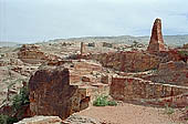 Petra - the High Place of Sacrifice, rock carved obelisks 